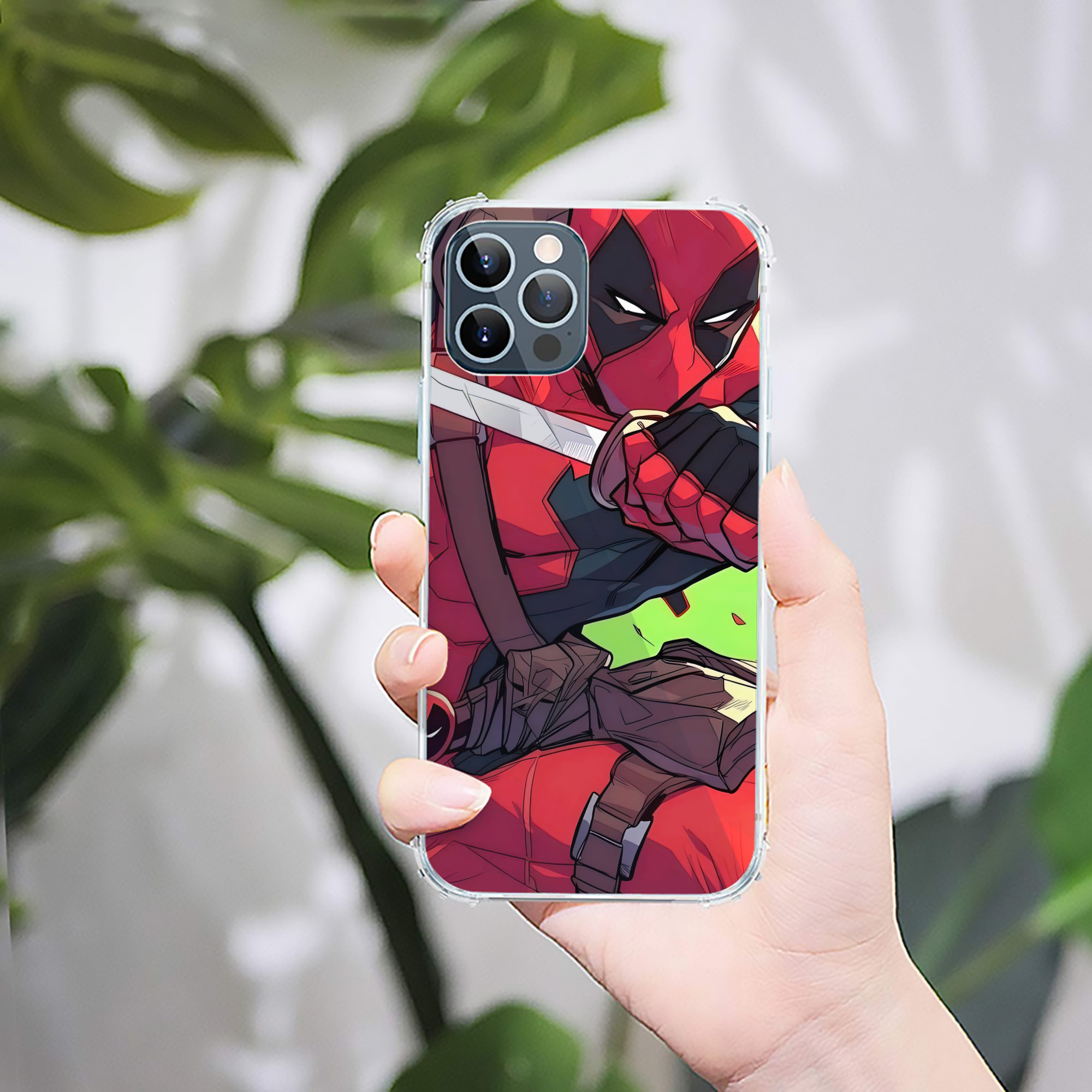 （画像用） Deadpool デッドプール 【iPhone 12シリーズ対応】透明スマホケース（クリアソフトケース）